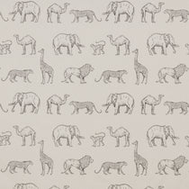 Prairie Animals Anthracite Fabric by the Metre